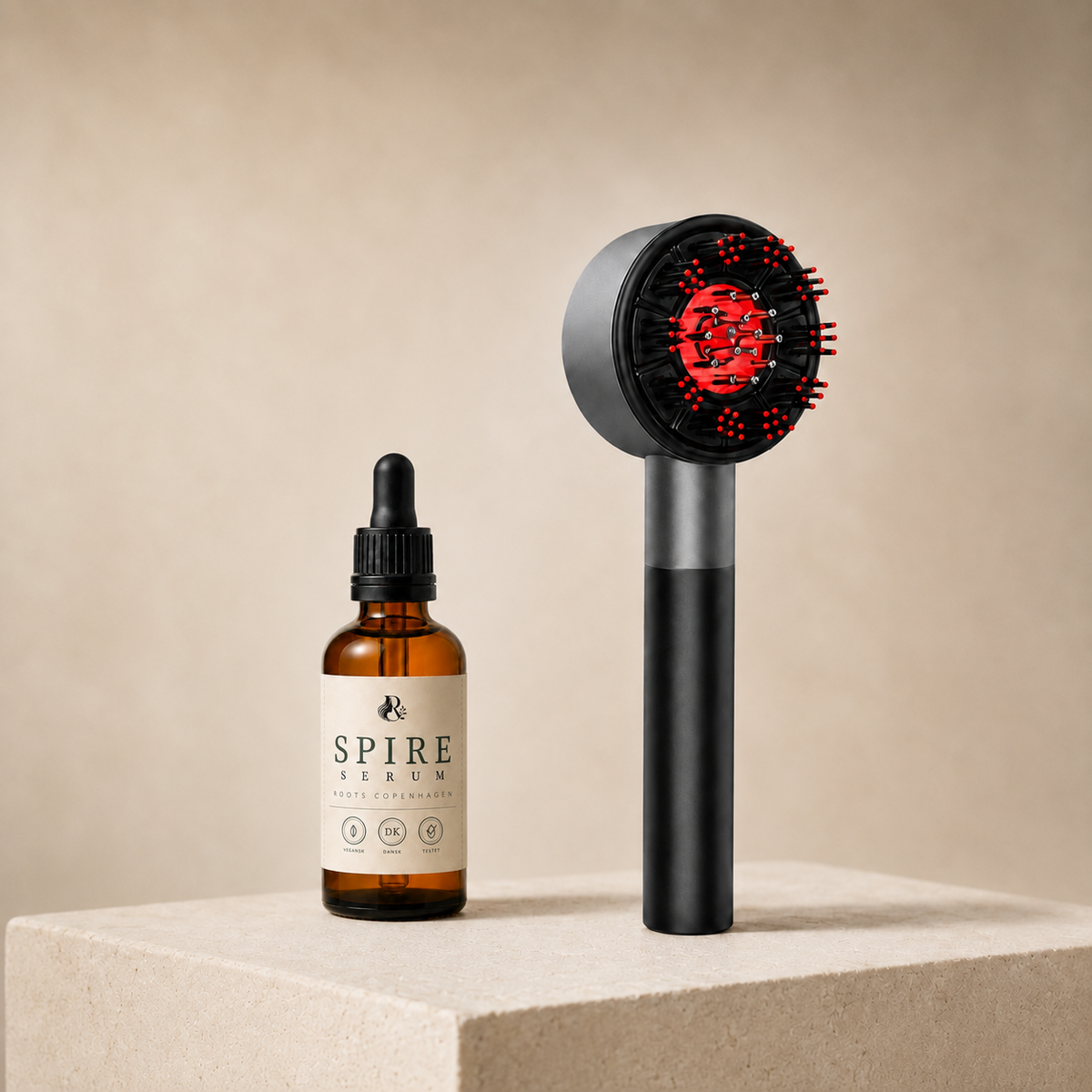 RootPulse™ 3-i-1 Hovedbunds- og Hårbørste